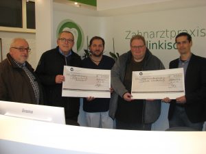 750 € Spende von der Zahnarztpraxis Klinkisch